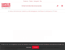 Tablet Screenshot of campus-condorcet.fr